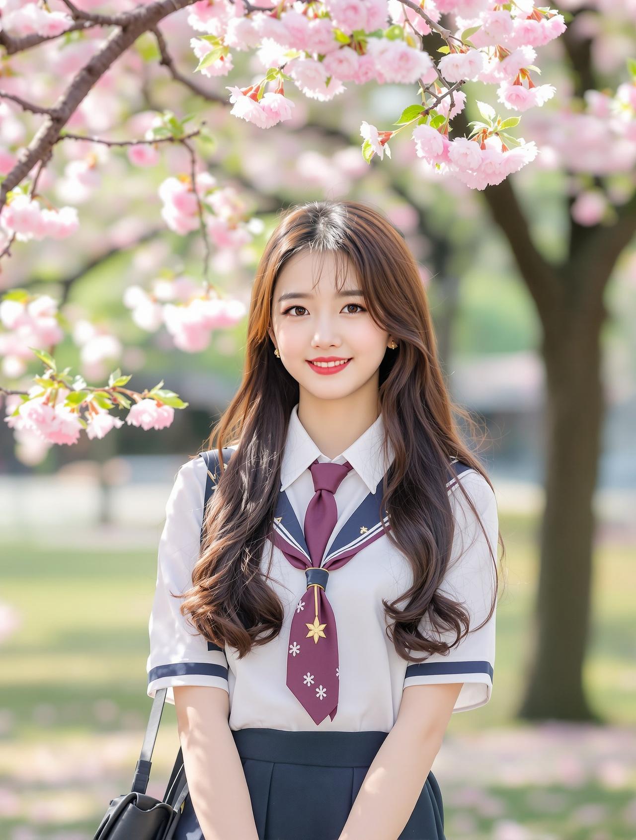 樱花树下的JK少女